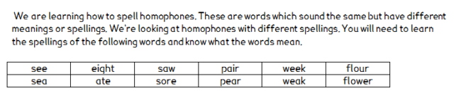 homophones