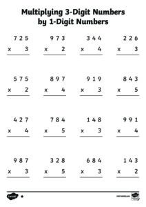 3 Digit By 1 Digit Multiplication - Extra Fluency - Moortown Primary 